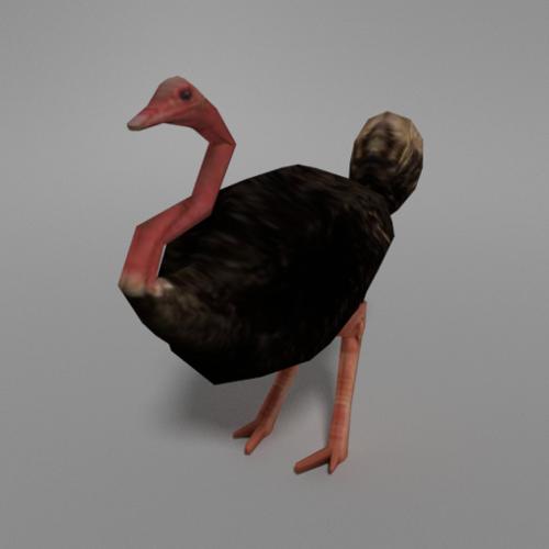 Low Poly Ostrich preview image